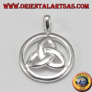 Silver pendant, tyrone knot Triquetra in the small circle