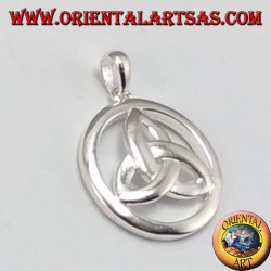 Silver pendant, tyrone knot Triquetra in the small circle