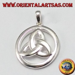Silber-Anhänger, von Tyrone Knoten Triquetra im kleinen Kreis