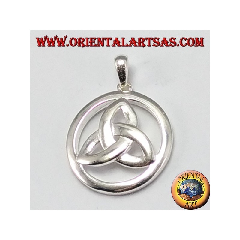 Silver pendant, tyrone knot Triquetra in the small circle