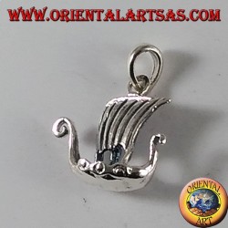 Colgante de plata vikingo velero, Drakkar