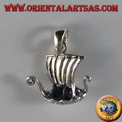 Colgante de plata vikingo velero, Drakkar