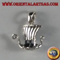 Colgante de plata vikingo velero, Drakkar