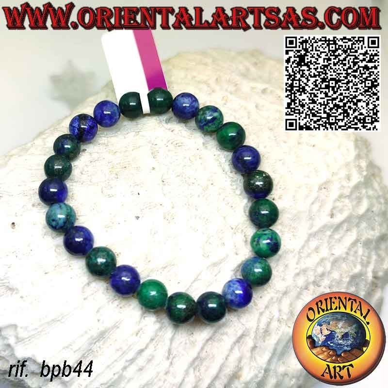 Azurit Armband Natur 8mm – Elastisch | Echter Edelstein