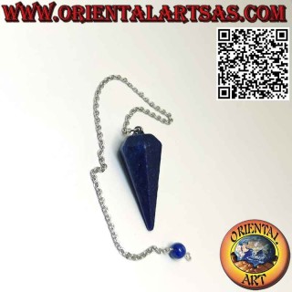 Pendulum in faceted natural Lapis lazuli