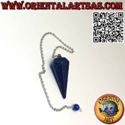 Pendulum in faceted natural Lapis lazuli