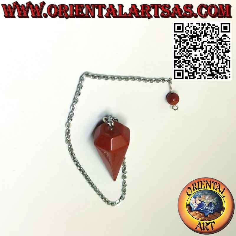 Spiritueller Roter Jaspis Pendel facettiert | Oriental Art