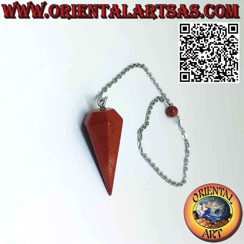 Spiritueller Roter Jaspis Pendel facettiert | Oriental Art