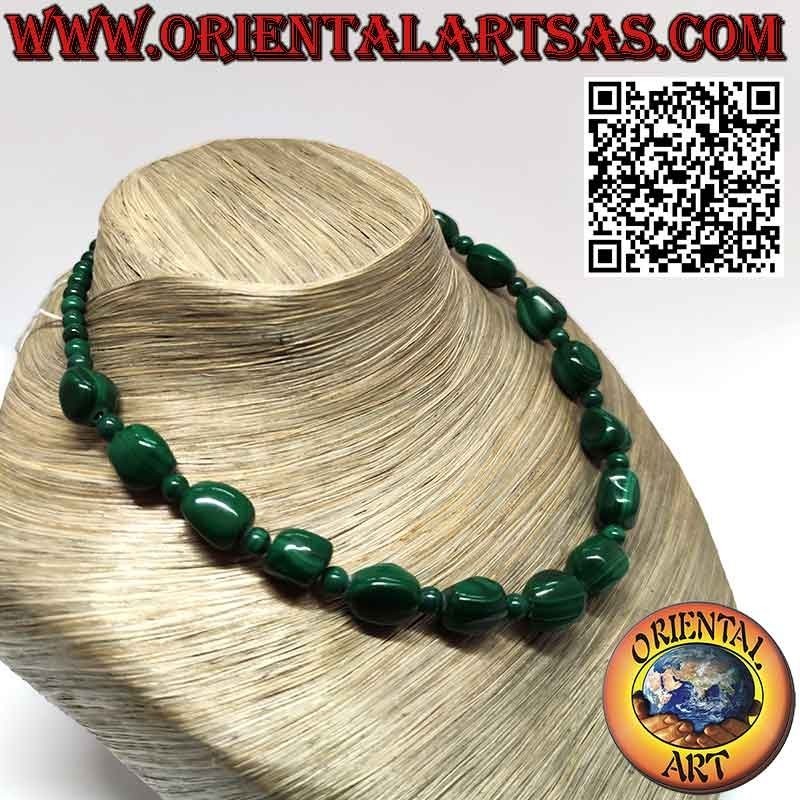 Collier Malachite Naturelle, Galets & Sphères Uniques | Oriental Art