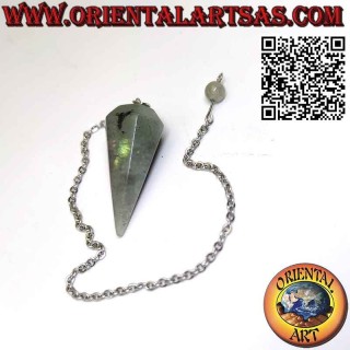 Pendolo Labradorite Naturale Sfaccettato Autentico | Oriental Art