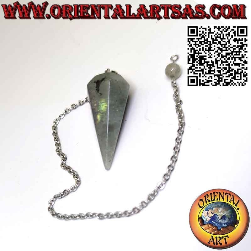 Pendolo Labradorite Naturale Sfaccettato Autentico | Oriental Art