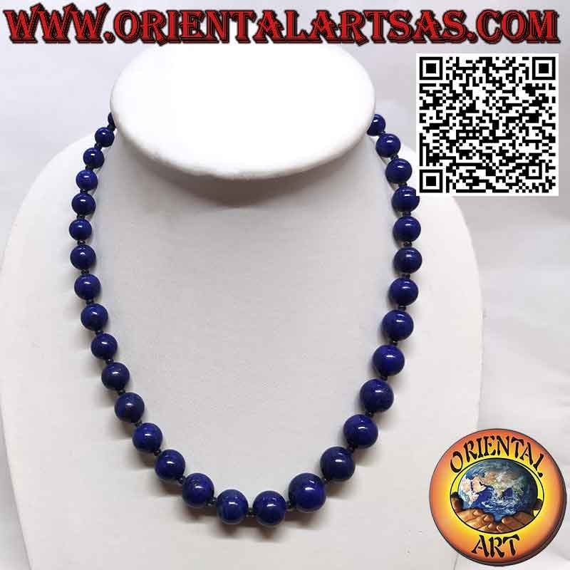 Natur-Lapislazuli Halskette, Verlauf, 925 Silber | Oriental Art