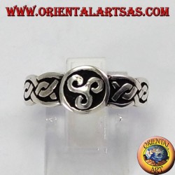bague argent triskell d'entrelacs celtique