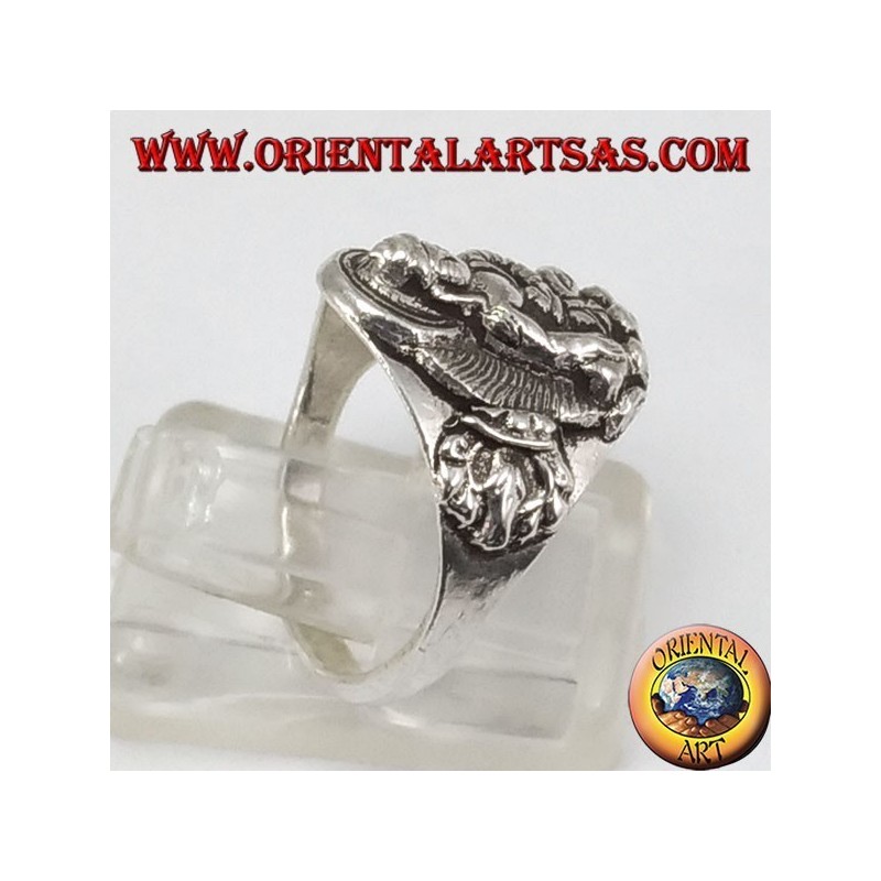 Anillo de plata de Buda
