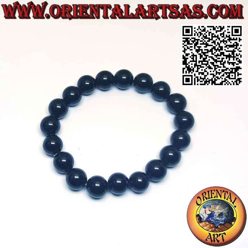 Pulsera compuesta por esferas de ónix natural de 10 mm, (con elástico)