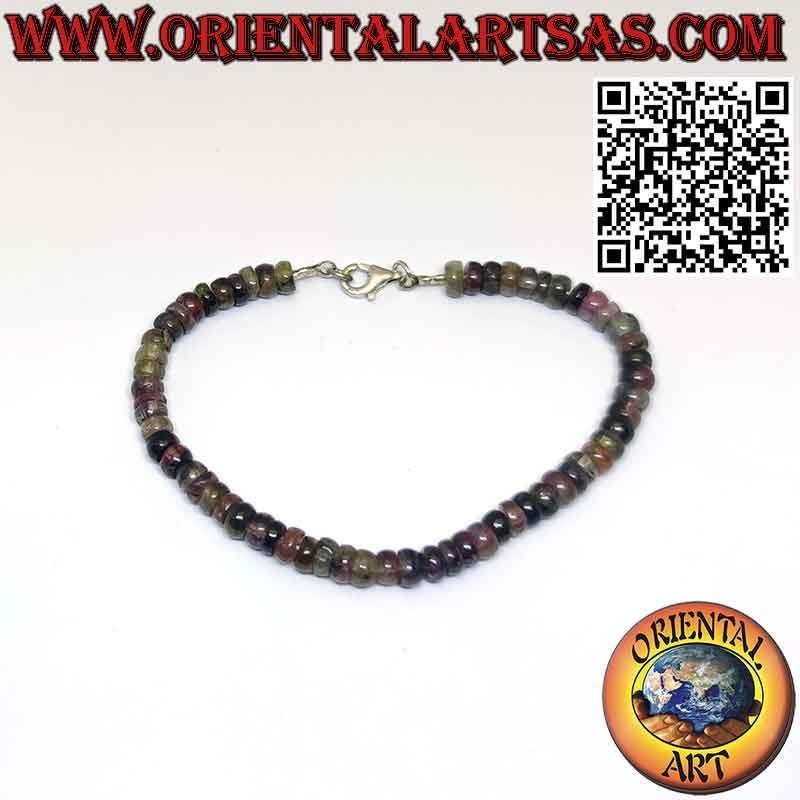 Pulsera de Turmalina Multicolor Natural | Plata