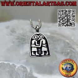 Silberner Anhänger, das biblische Paar Adam und Eva
