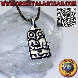 Pendentif en argent, le couple Adam et Eve tombant amoureux pour la première fois