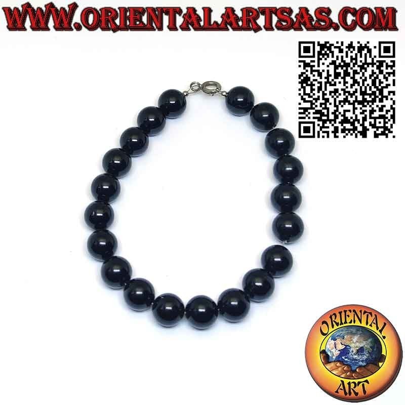 Bracciale Onice Naturale 8mm e Argento | Gioiello di Stile