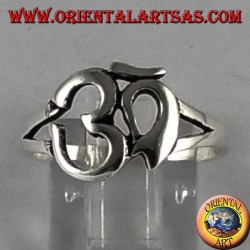 Silver ring with sacred Hindu symbol