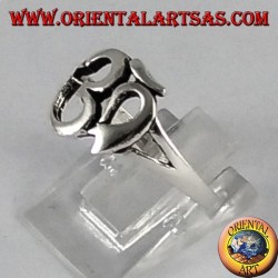 Anillo de plata con símbolo sagrado hindú