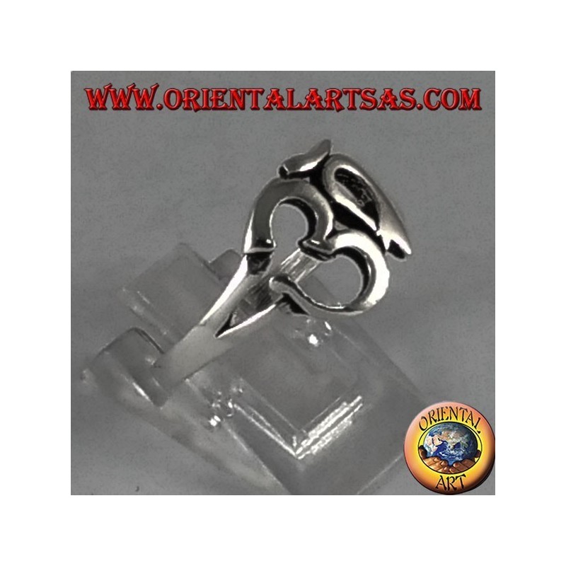 Anillo de plata con símbolo sagrado hindú