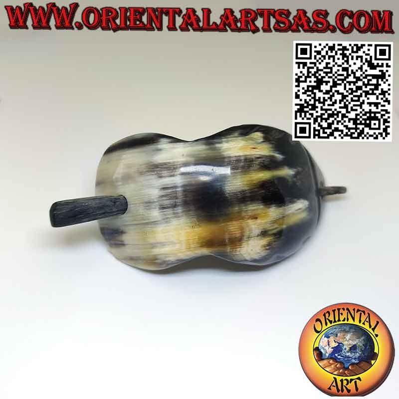 Handgefertigte Haarspange aus Büffelhorn in Fischform