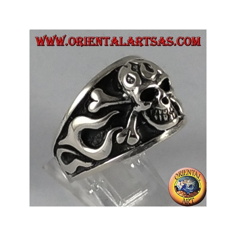 Silber Ring, Piratenschädel 