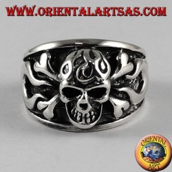 Silber Ring, Piratenschädel 