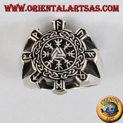 Silber Ring, Celtic Kompass vegvisir