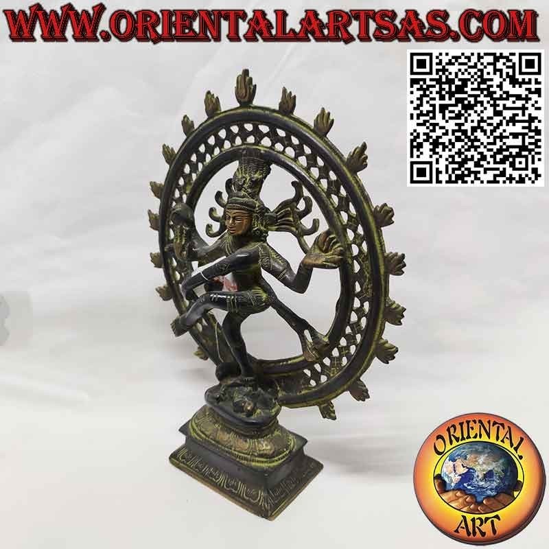 Scultura di Shiva  Nataraja  Shiva Danzante in bronzo  da 27 cm.