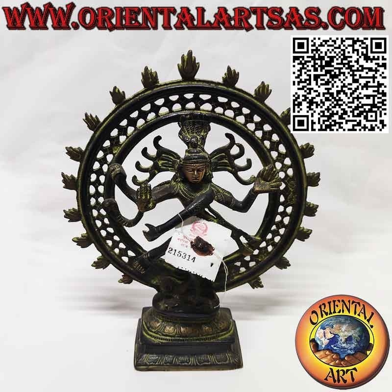 Sculpture of "Nataraja" Shiva cosmic dancer king of dance in bronze 27 cm