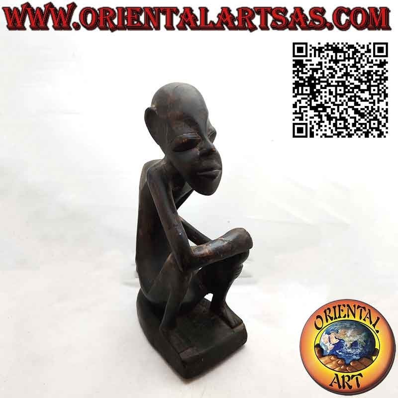Antico Rara Scultura in legno portafortuna  Isola di Timor Indonesiano la gobba