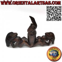 Seltene Skulptur von zwei...