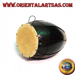 Drum, Pakhawaj in mittel dunkel Mahagoniholz 