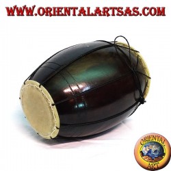 Tambor, pakhawaj en madera de caoba oscura medio