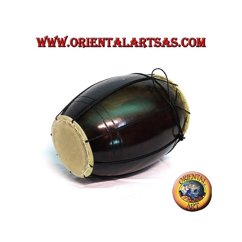 Drum, Pakhawaj in mittel dunkel Mahagoniholz 