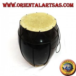 Drum, Pakhawaj in medium dark mahogany wood