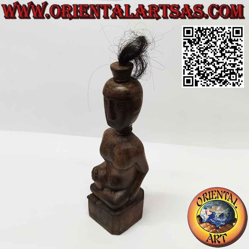 Rare ebony ancestral sculpture of an immortal Borneo dayak ancestor
