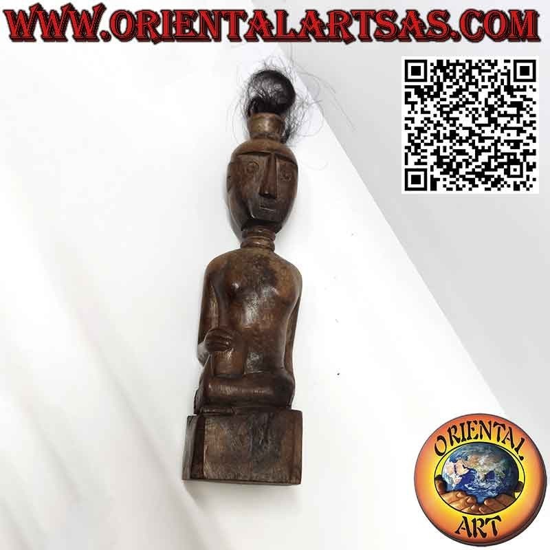 Rare ebony ancestral sculpture of an immortal Borneo dayak ancestor