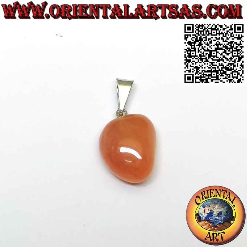 Colgante Cornalina Pulida | Metal Hipoalergénico