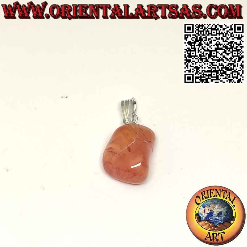 Colgante Cornalina Pulida | Metal Hipoalergénico
