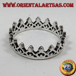 Silber Ring, kleine Krone
