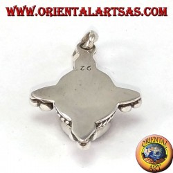 Silver pendant with gorgeous natural oval amethyst