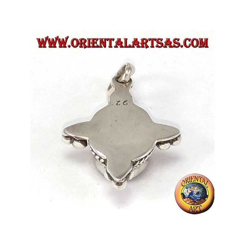 Colgante de plata con amatista hermosa ovalada naturales