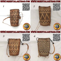Hand woven rattan backpack made by the Dayaks of Kalimantan