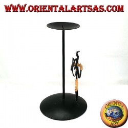 Iron-on candle holder iron saxophone player
