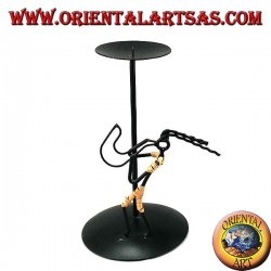 Fer musicien bougeoir Saxophoniste