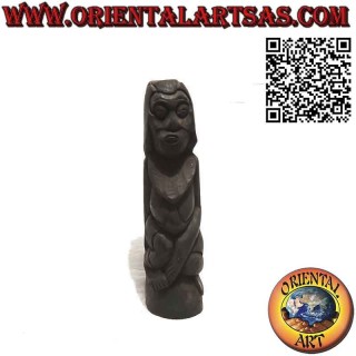 Rara antica scultura in ebano di donna in ebano dell'isola di Sumba