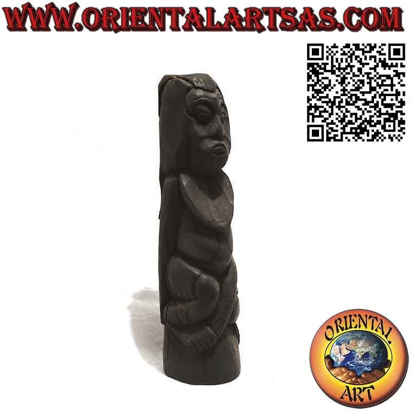 Rara antica scultura in ebano di donna in ebano dell'isola di Sumba